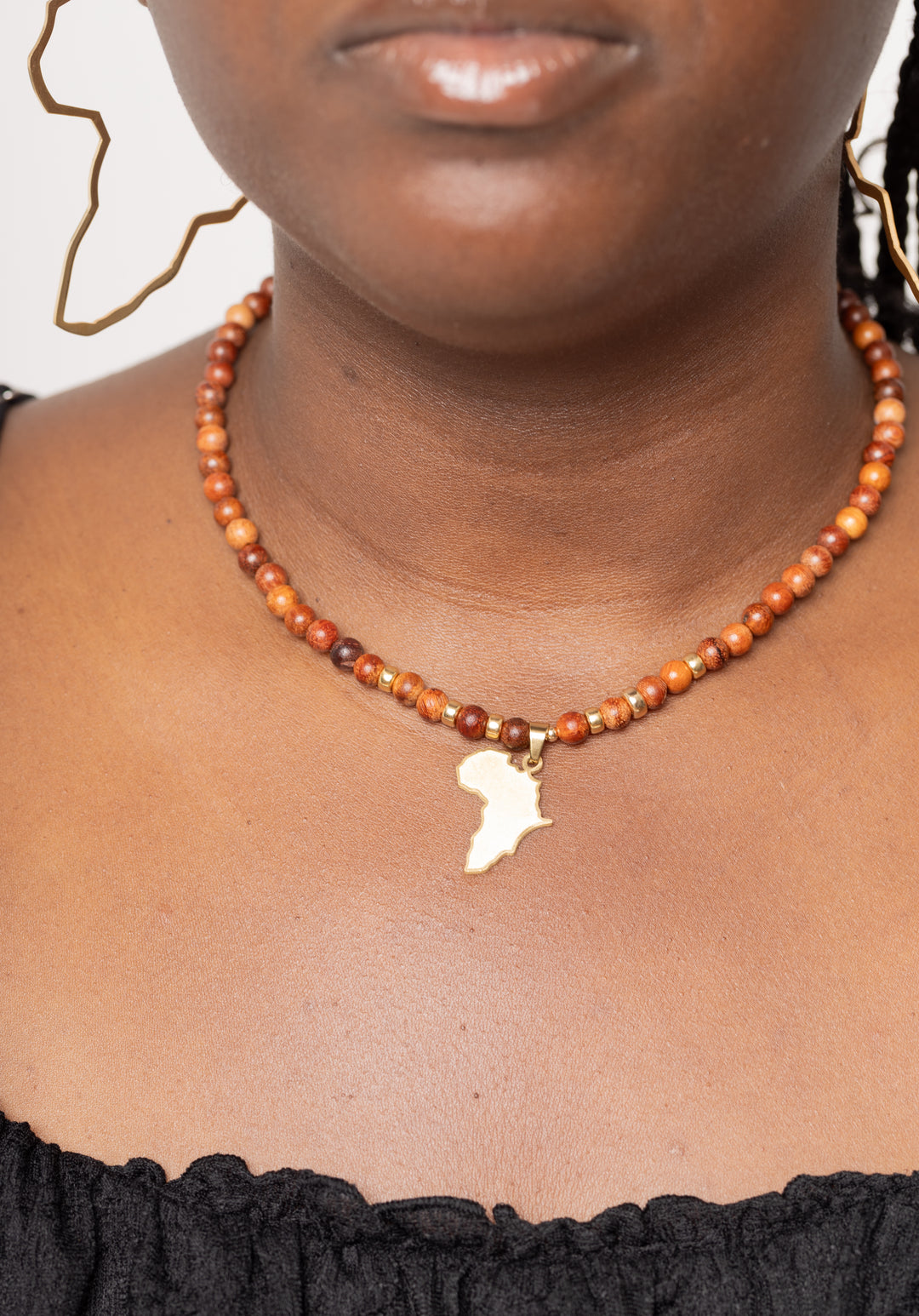 'Homecoming' Necklace | Gold Africa Pendant Necklace