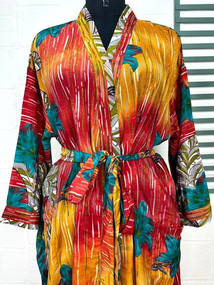 Recycle Vintage Silk Kimono Robe
