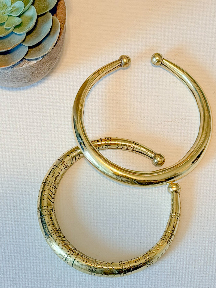 Golden Aura Bracelet| Handmade Brass Bracelet | Minimalist Adjustable Goddess Bracelet