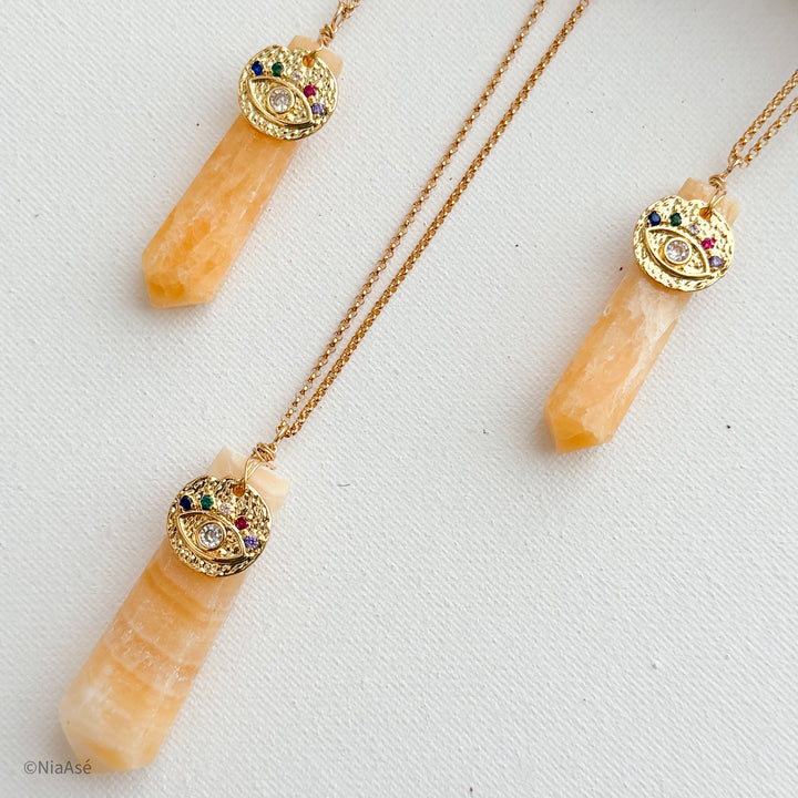 Earthy Soul Yellow Calcite Necklace