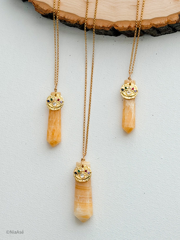 Earthy Soul Yellow Calcite Necklace