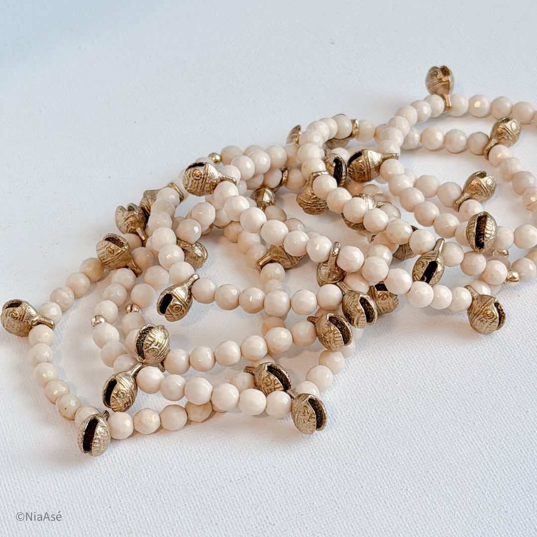 Sacred Chime Gemstone Stackable Bracelet