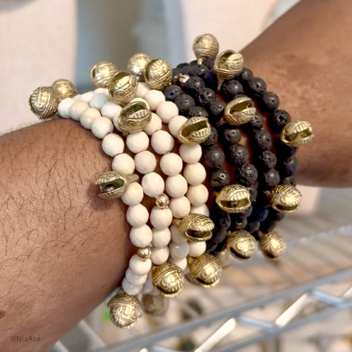Sacred Chime Gemstone Stackable Bracelet