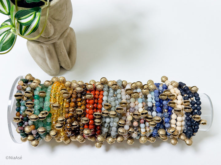 Sacred Chime Gemstone Stackable Bracelet