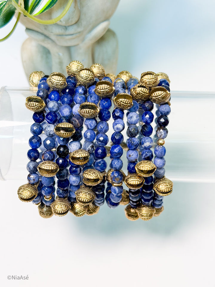 Sacred Chime Gemstone Stackable Bracelet