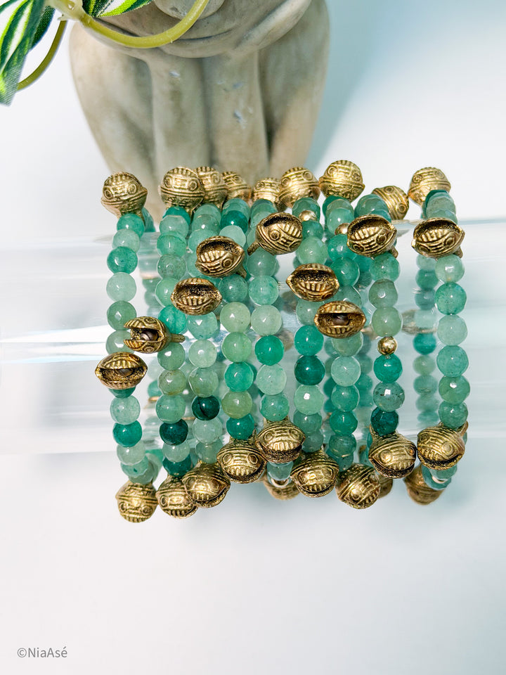 Sacred Chime Gemstone Stackable Bracelet
