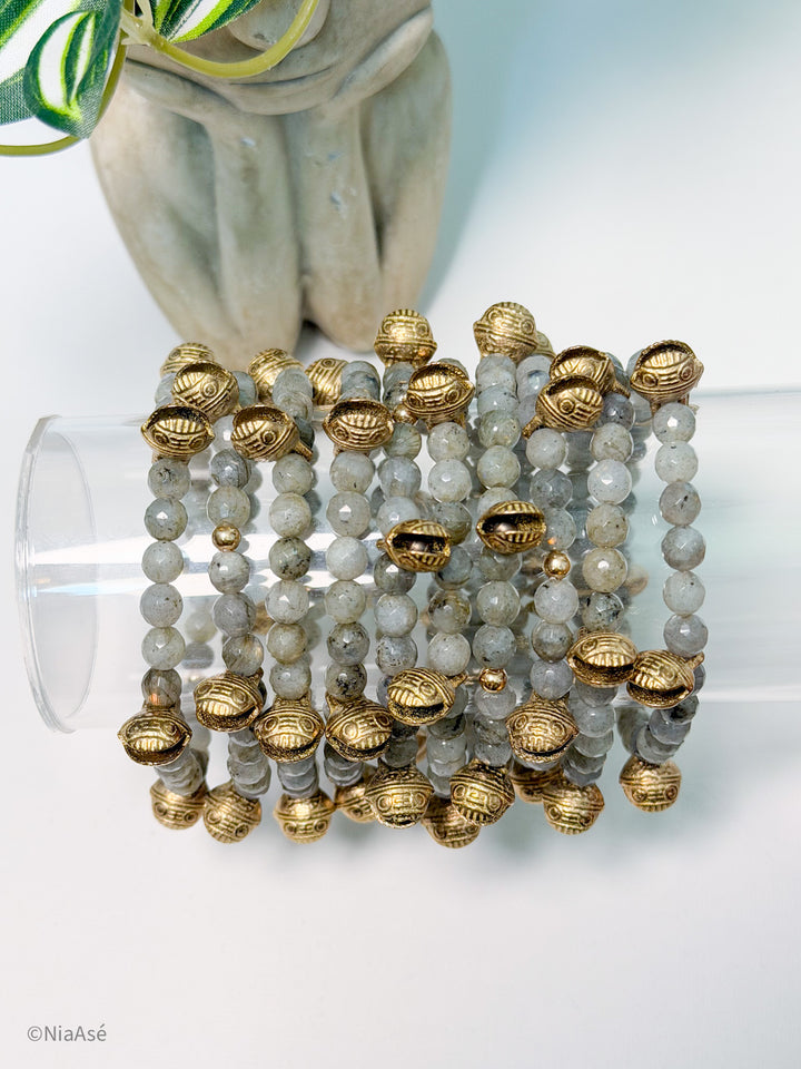 Sacred Chime Gemstone Stackable Bracelet