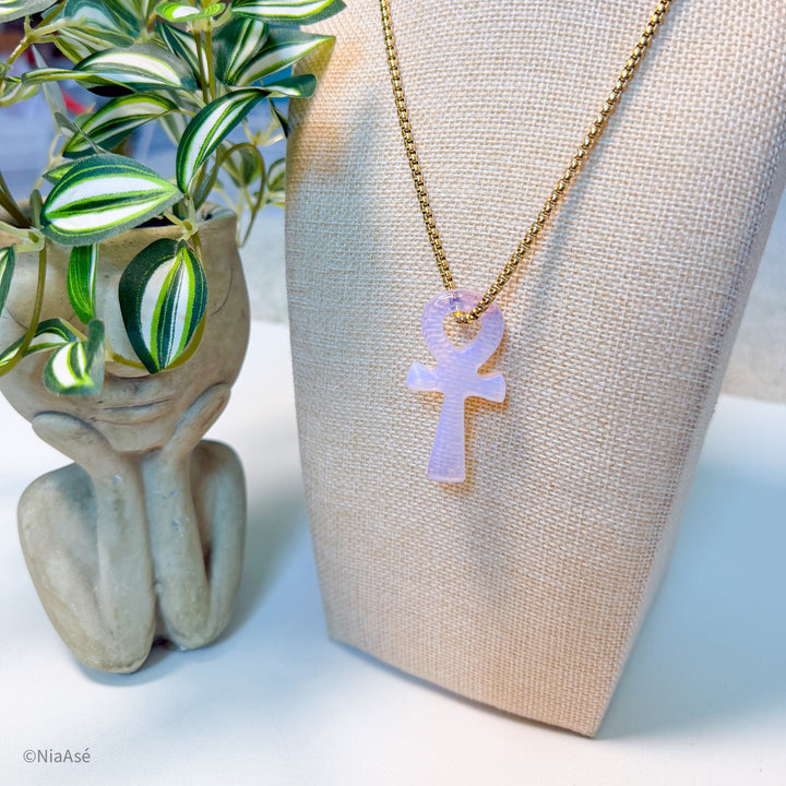 Eternal Asé Gemstone Ankh Necklace