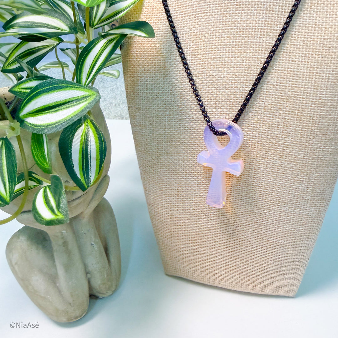 Eternal Asé Gemstone Ankh Necklace