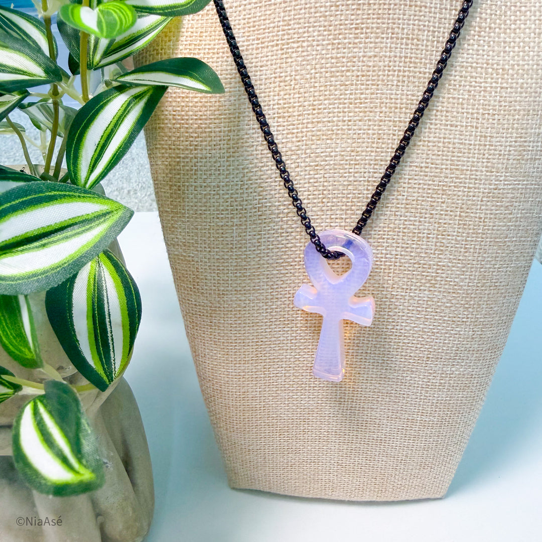 Eternal Asé Gemstone Ankh Necklace