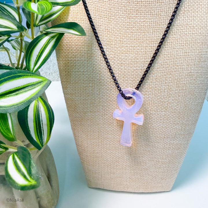 Eternal Asé Gemstone Ankh Necklace
