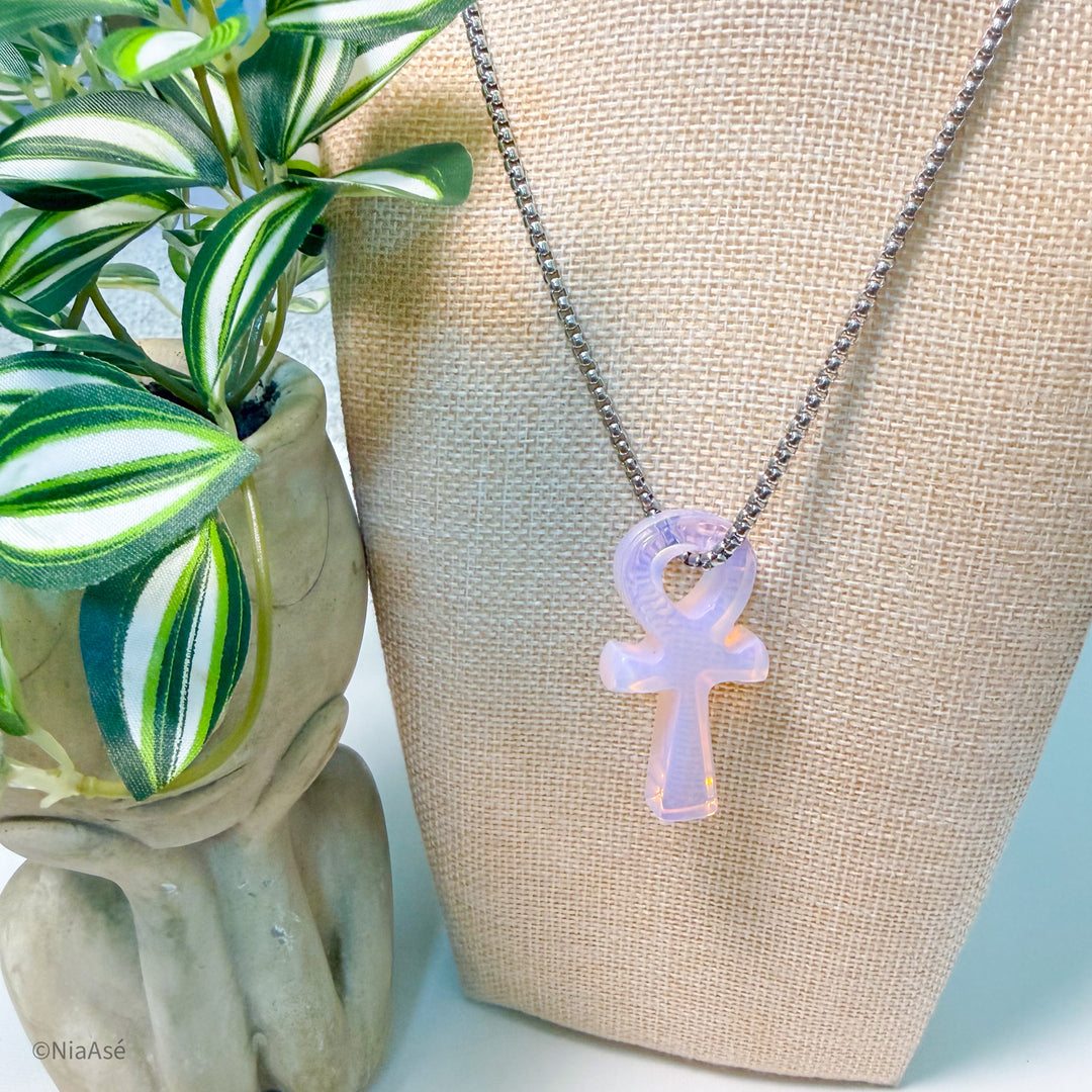 Eternal Asé Gemstone Ankh Necklace