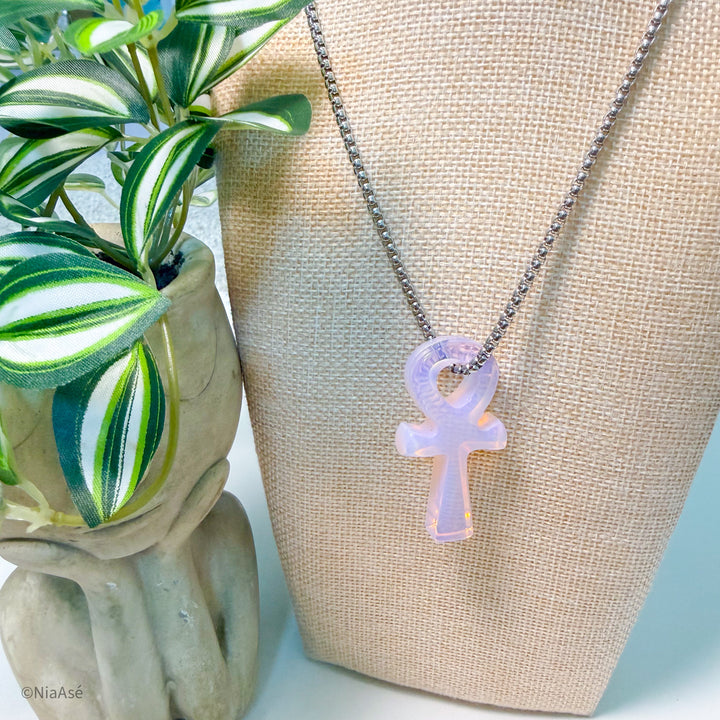 Eternal Asé Gemstone Ankh Necklace