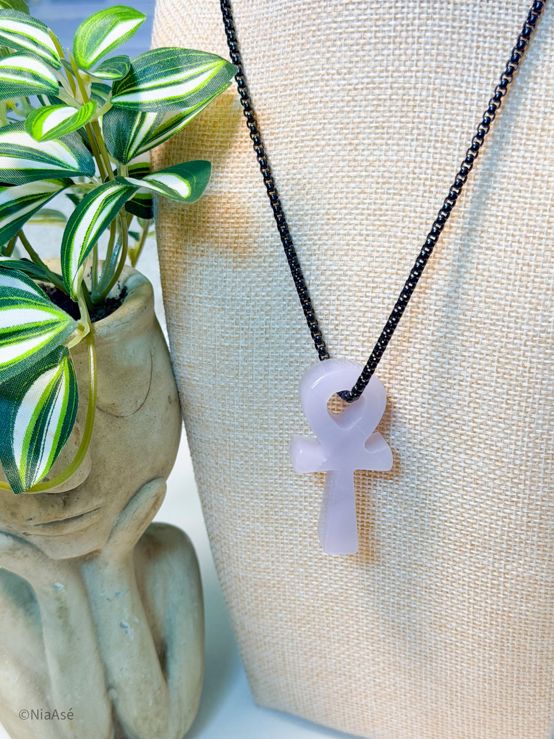 Eternal Asé Gemstone Ankh Necklace