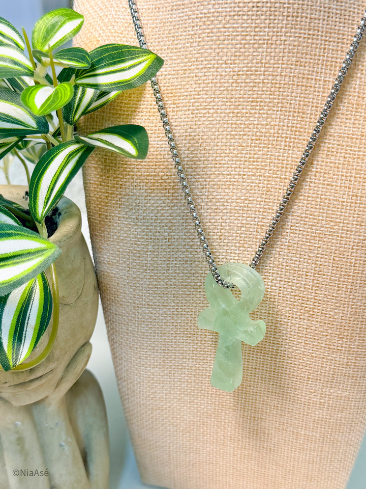 Eternal Asé Gemstone Ankh Necklace