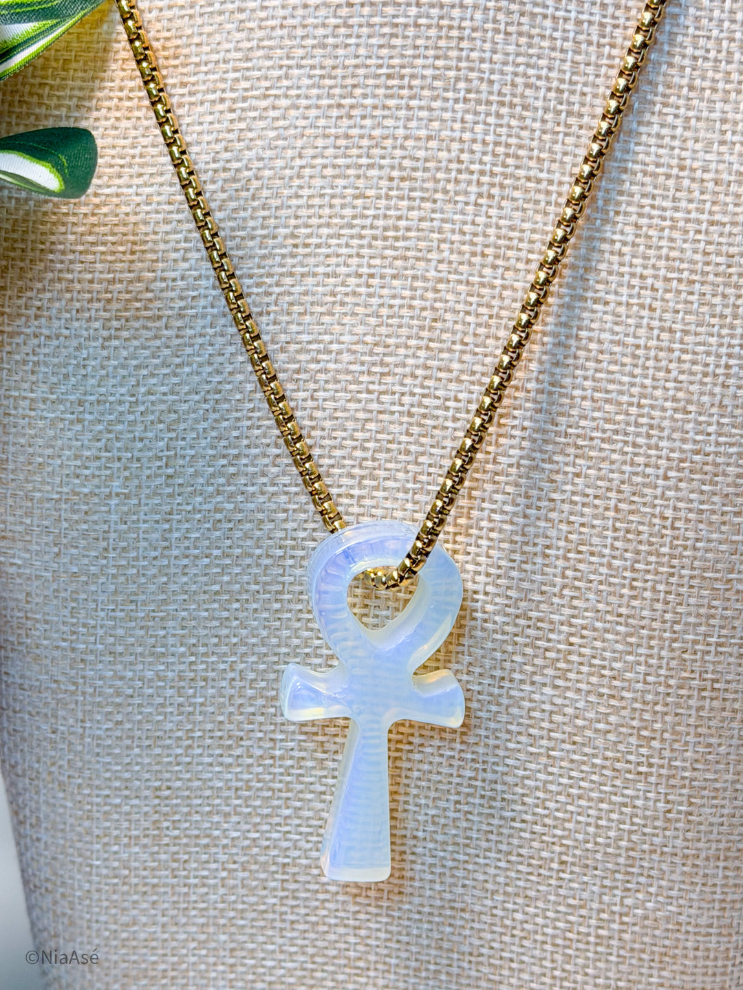Eternal Asé Gemstone Ankh Necklace