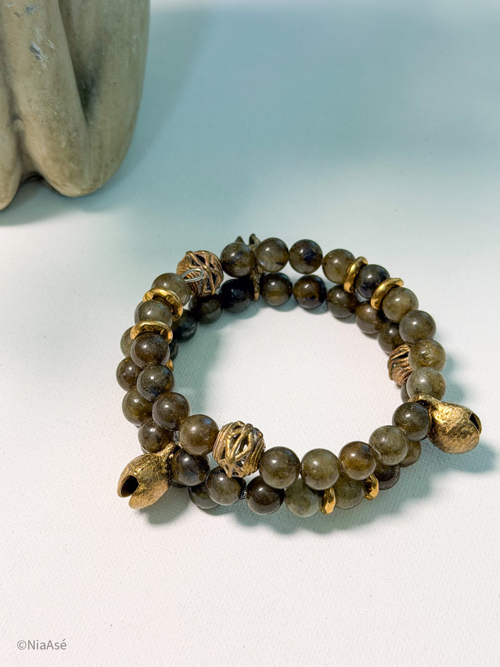 Soul Chime Gemstone Wrap Bracelet
