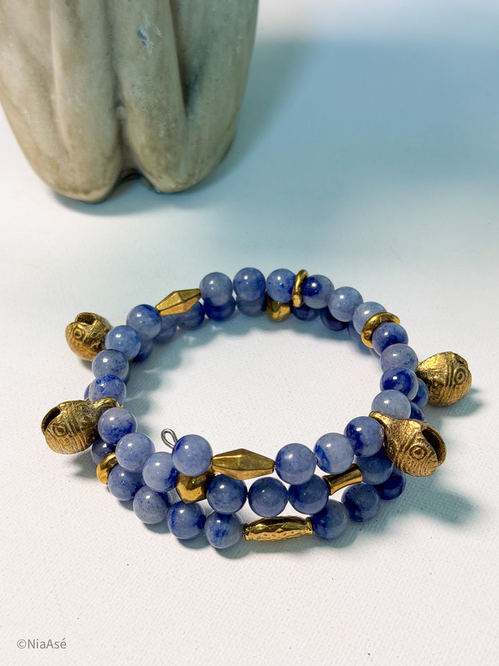 Soul Chime Gemstone Wrap Bracelet