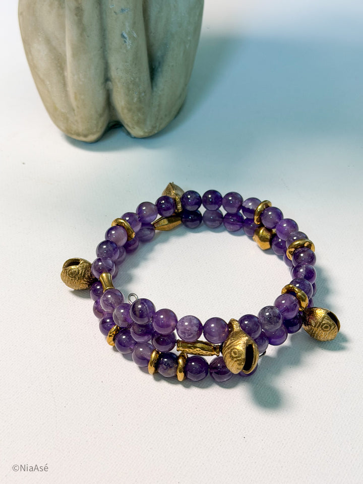 Soul Chime Gemstone Wrap Bracelet