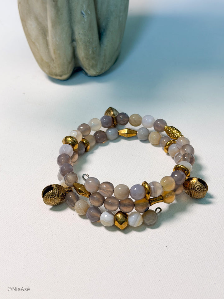Soul Chime Gemstone Wrap Bracelet