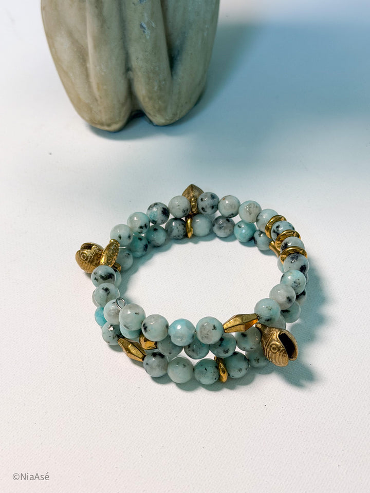 Soul Chime Gemstone Wrap Bracelet
