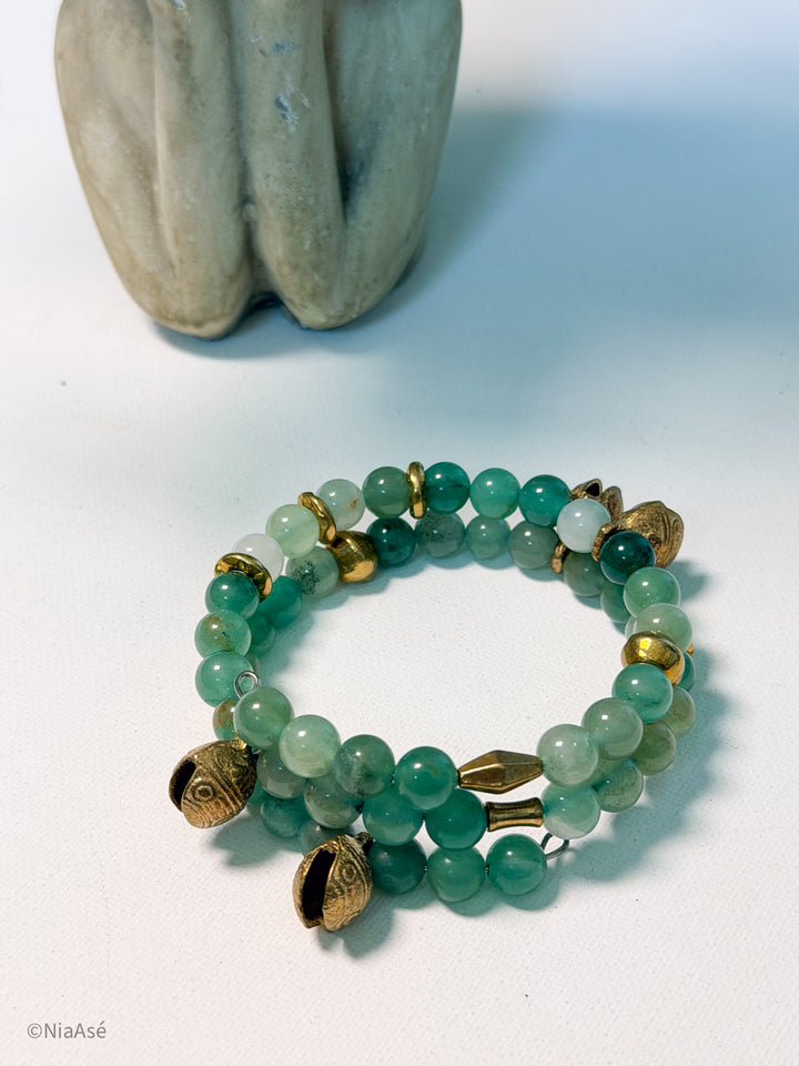 Soul Chime Gemstone Wrap Bracelet