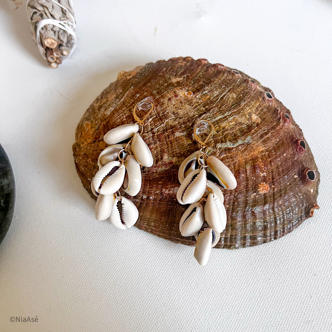 Omi Cowrie Earrings