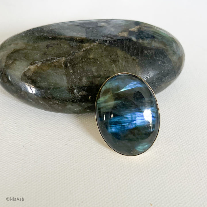 Labradorite Gemstone Ring