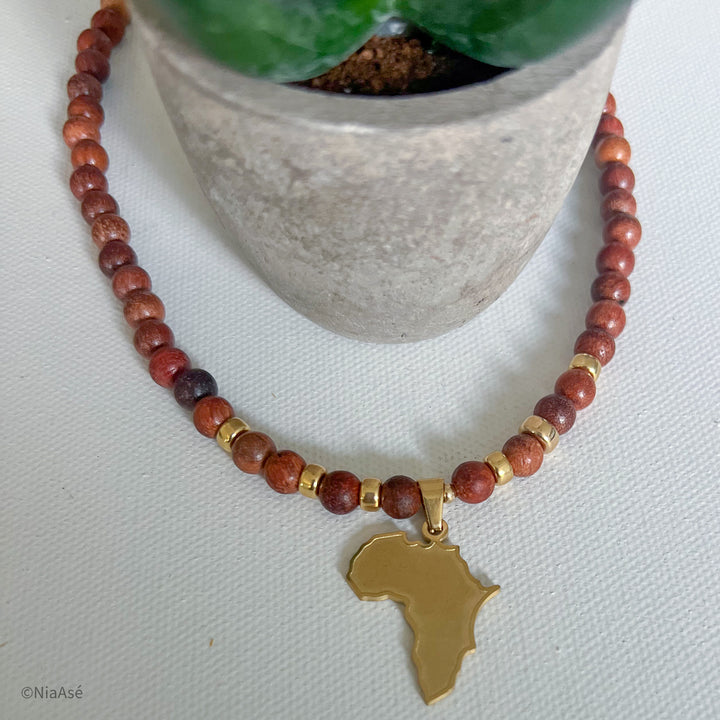 'Homecoming' Necklace | Gold Africa Pendant Necklace