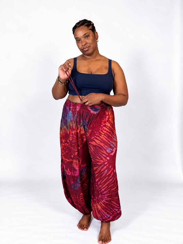 Wild Ember Tie-Dye Harem Pants | Genie Pants