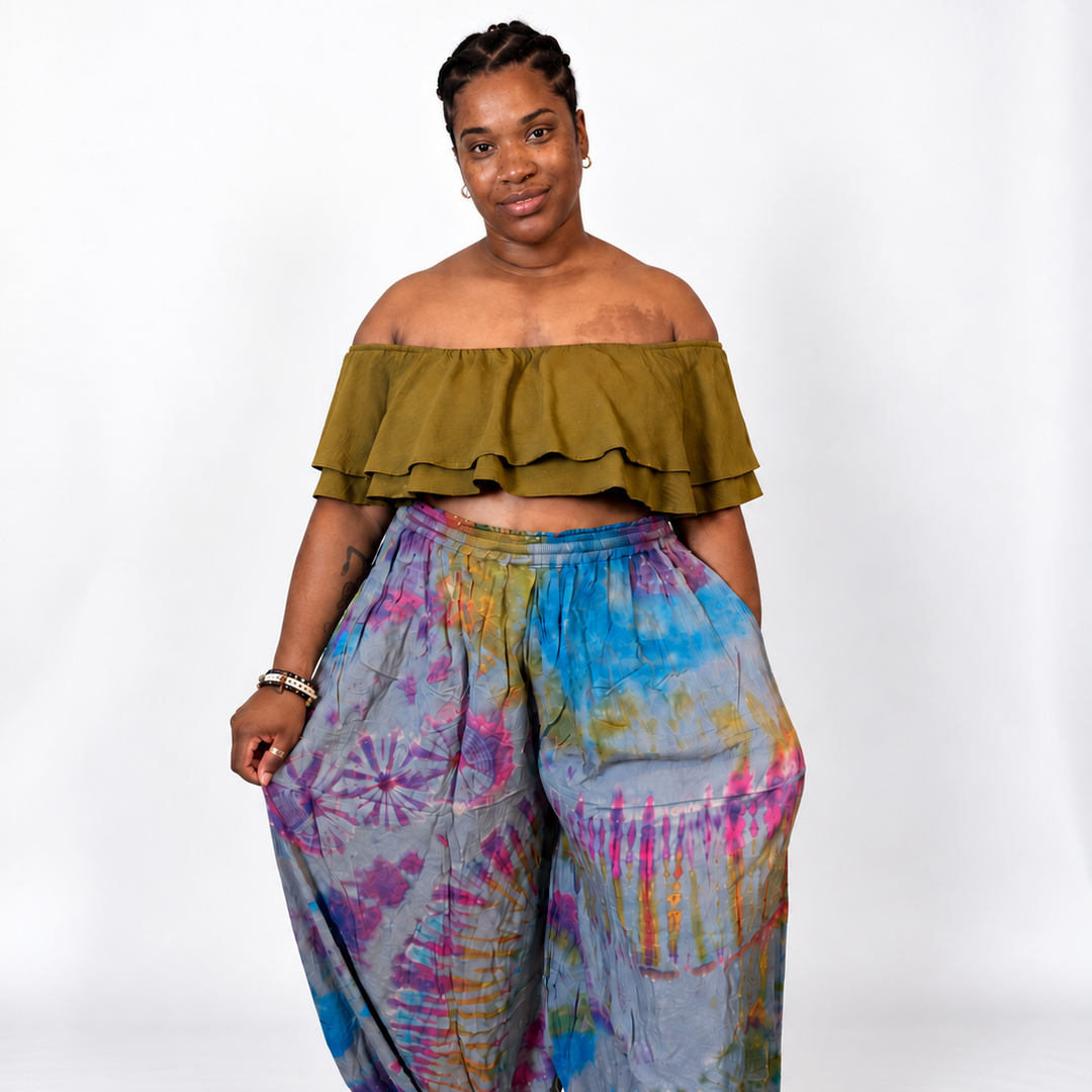 Aura Bloom Tie-Dye Harem Pants | Genie Pants