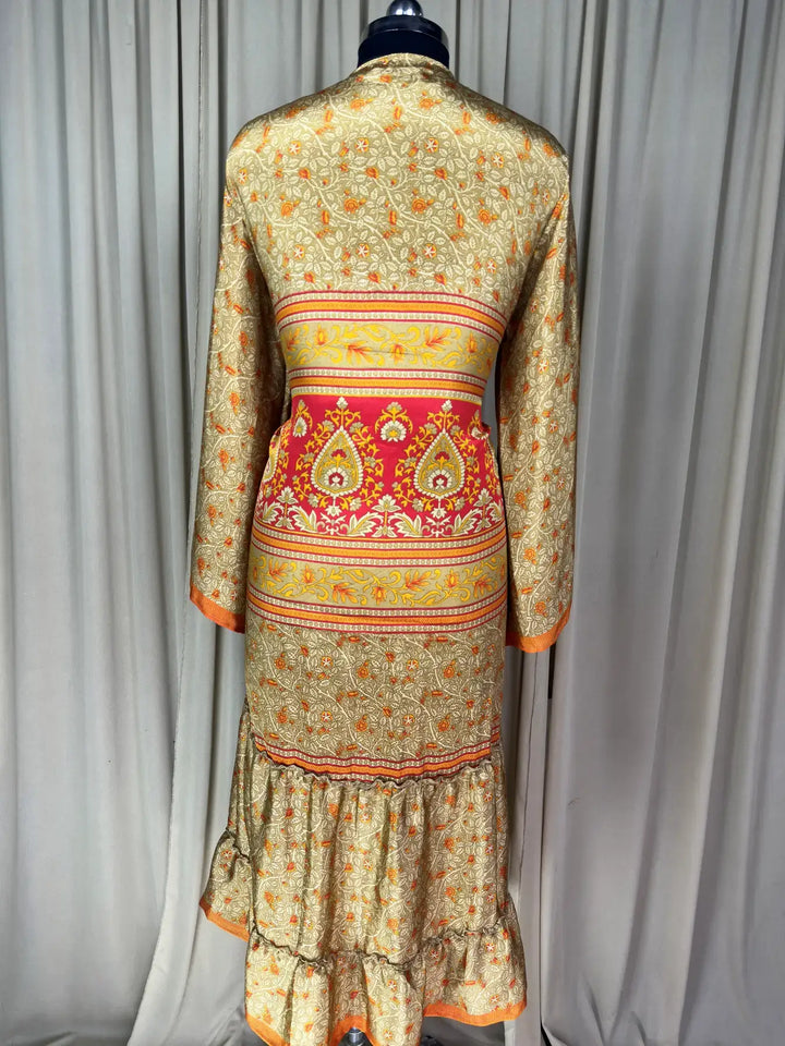 Vintage Recycled Silk Flowy Kimono