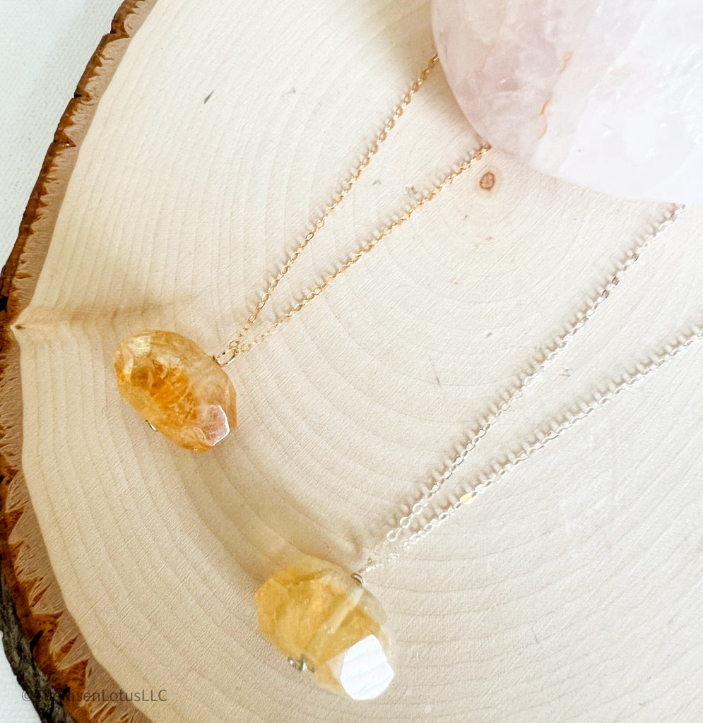 Citrine Necklace | 14kt Gold Filled Necklace | Sterling silver Necklace