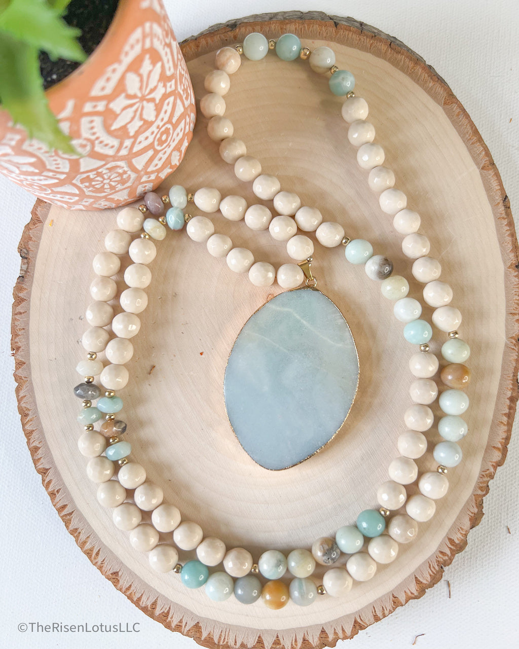 "Grounded" Gemstone Necklace | Long-Beaded Necklace