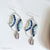 Sterling Silver Sapphire Gemstone and Cowrie Shell Earrings