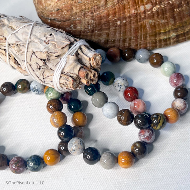 Ocean Jasper 10mm Gemstone Bracelet