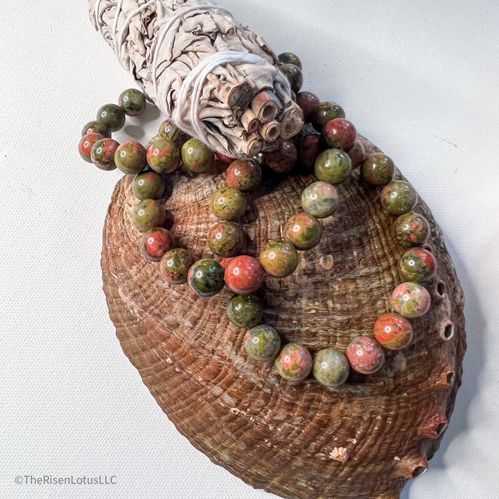 Unakite 10mm Gemstone Bracelet