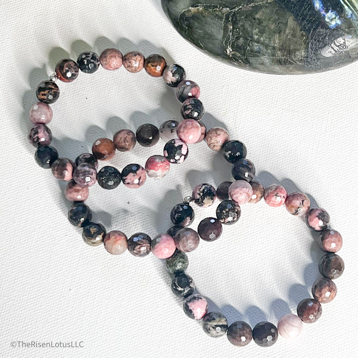 Rhodonite 10mm Gemstone Bracelet