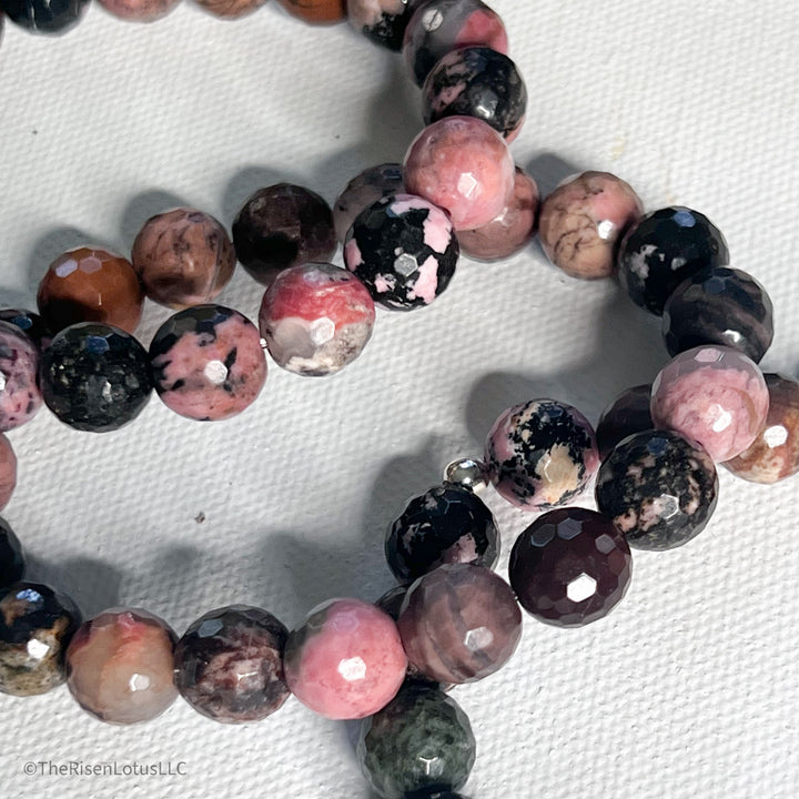 Rhodonite 10mm Gemstone Bracelet