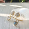 Gold Rainbow Moonstone Ring | Adjustable 18kt Gold Plated Gemstone Ring