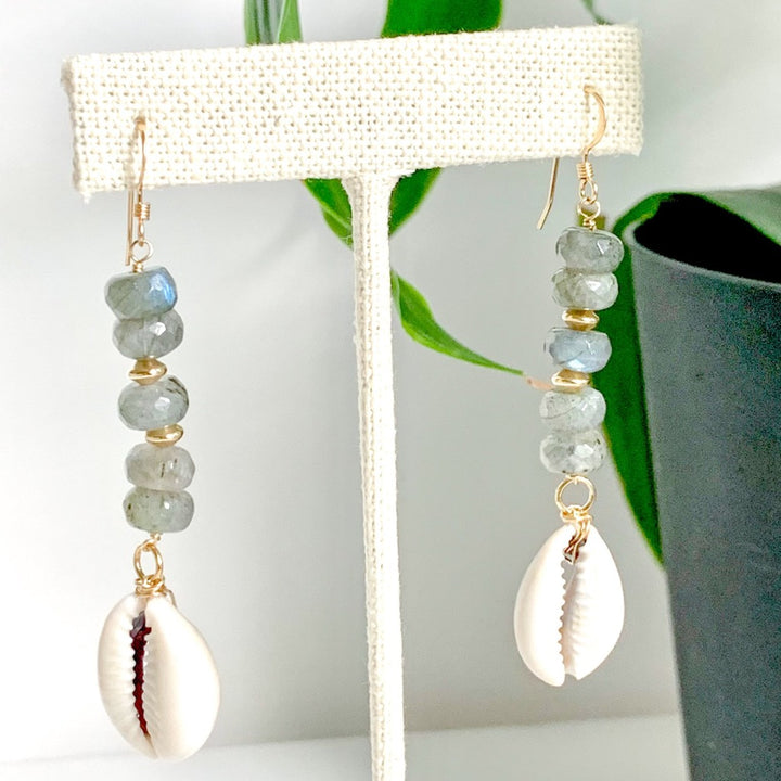 gold labradorite earrings