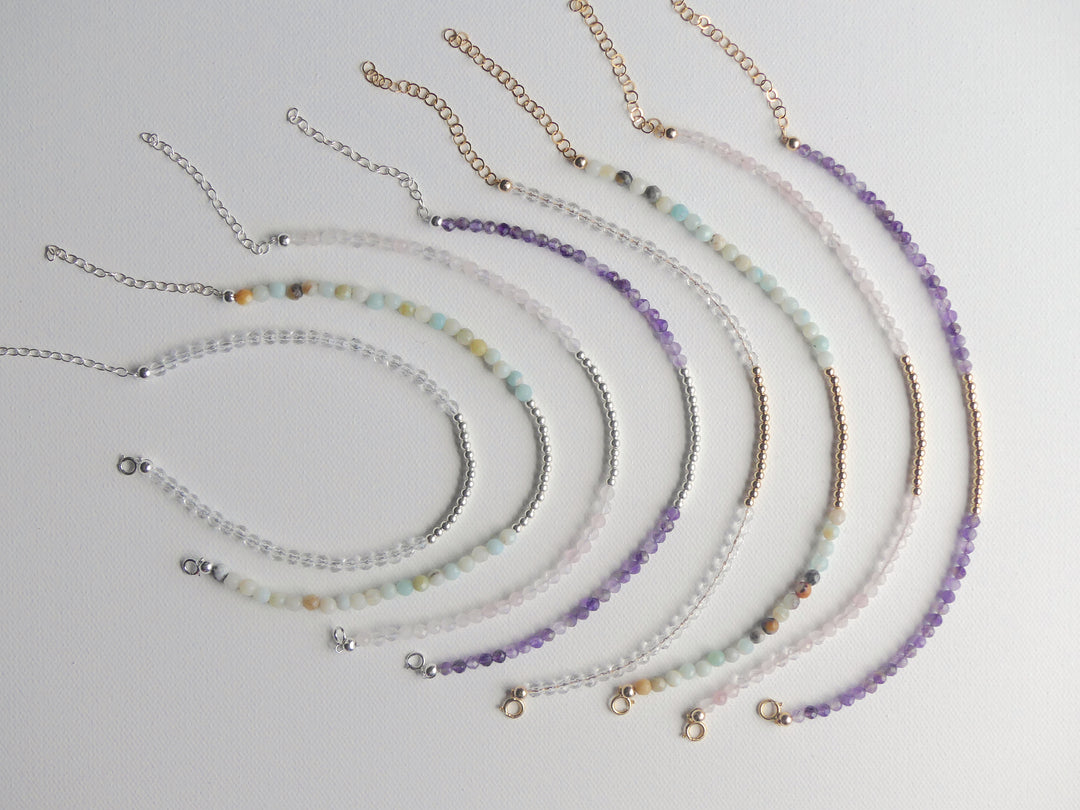 gemstone anklets