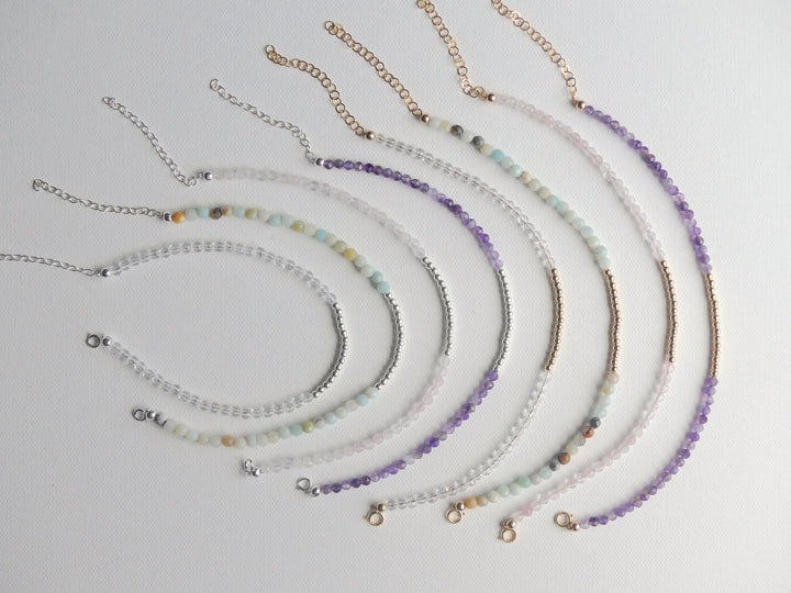 gemstone anklets